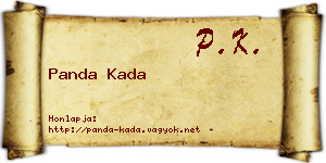 Panda Kada névjegykártya